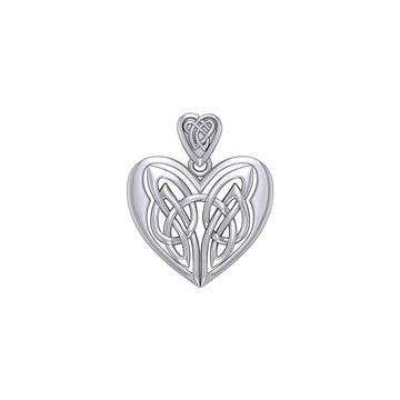 Eternal Heart Celtic Knotwork Silver Pendant TP3445 - Jewelry